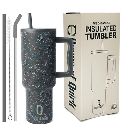 Stainless Steel Vacuum Insulated Tumbler with Straw and Lid & Handle - (1200 ML)