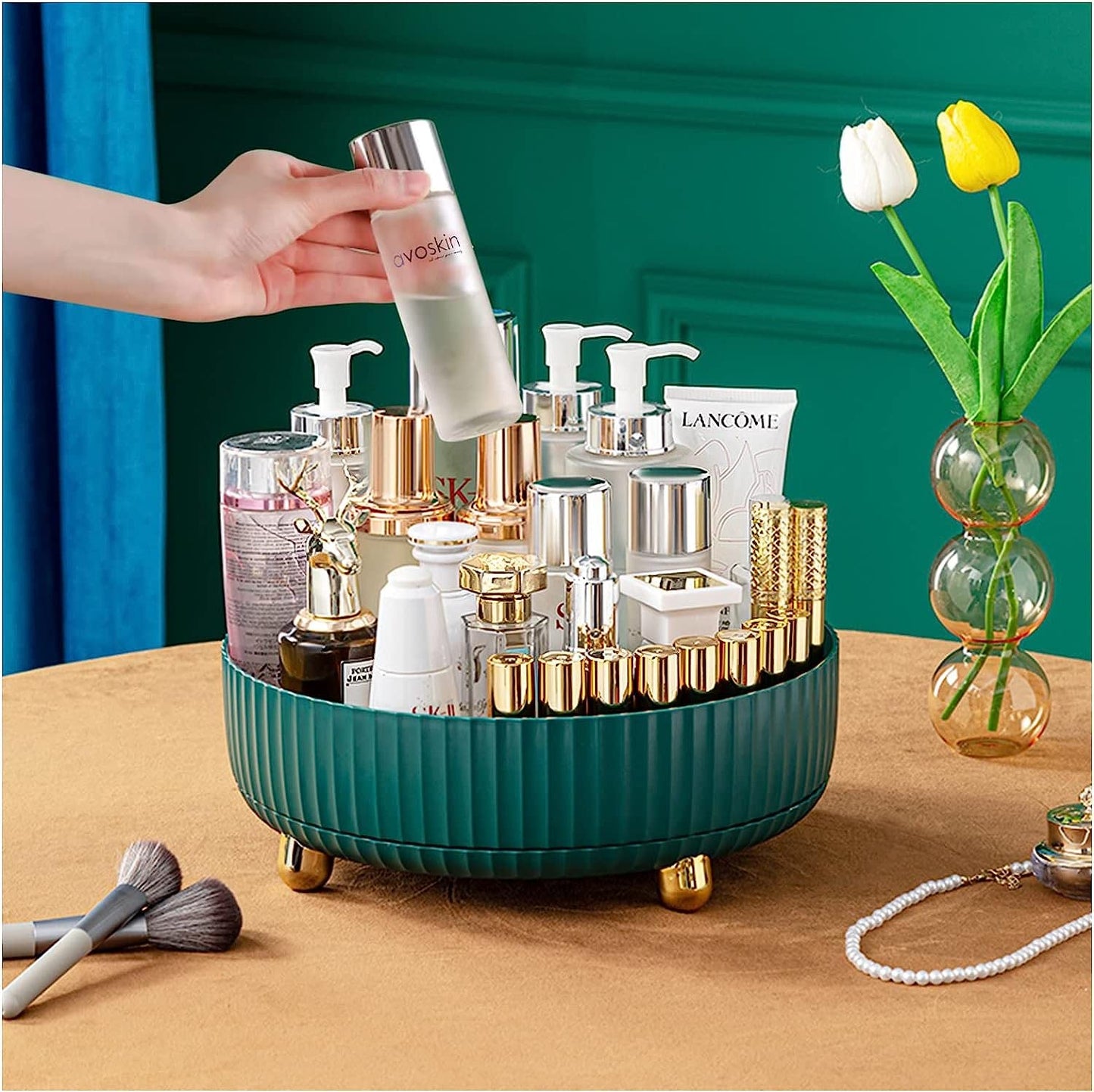 Turntable Cosmetics and Perfume Organizer Storage Tray