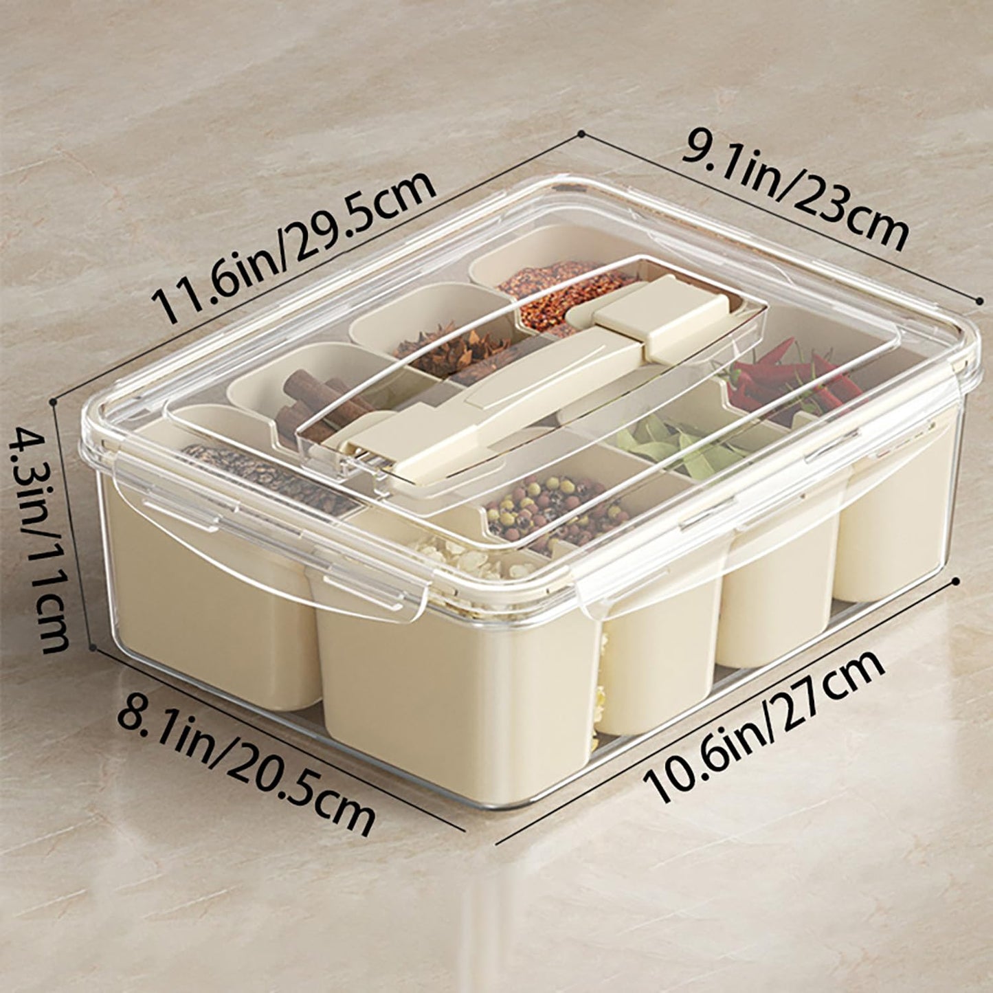 Fridge Organizer Bins with Transparent Lids (6slot)