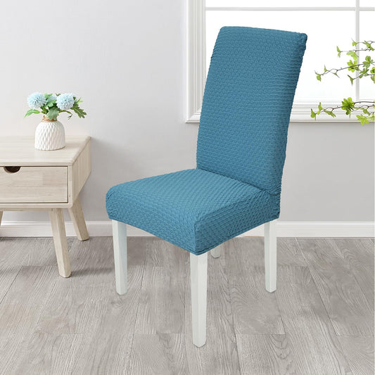 Stretchy Universal Jacquard Chair Cover-Light Blue