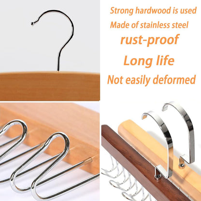 Multifunctional Non-Slip Storage Hangers with 8 Hooks (Cream)