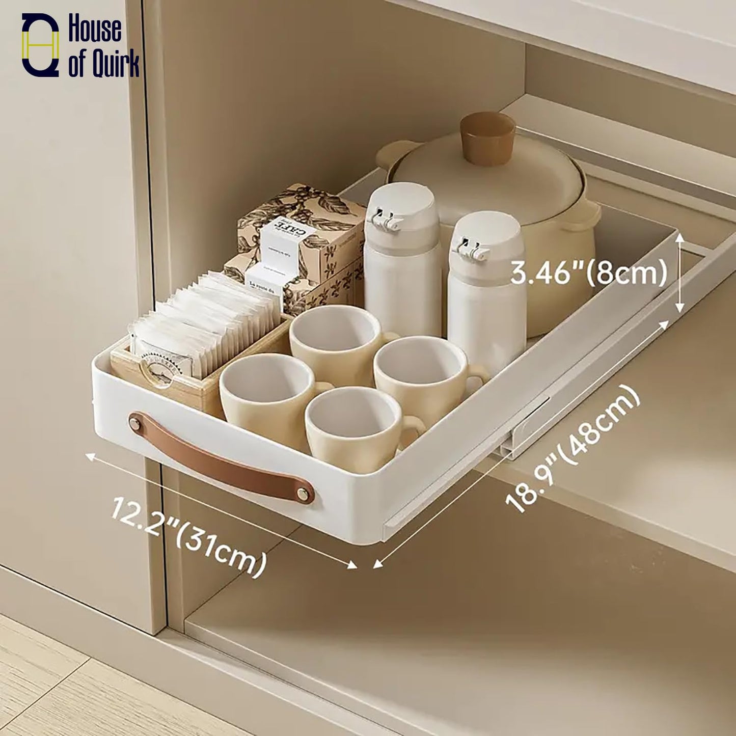 Pull Out Cabinet Organizer, Expandable Slide out Drawers for Kitchen Cabinets