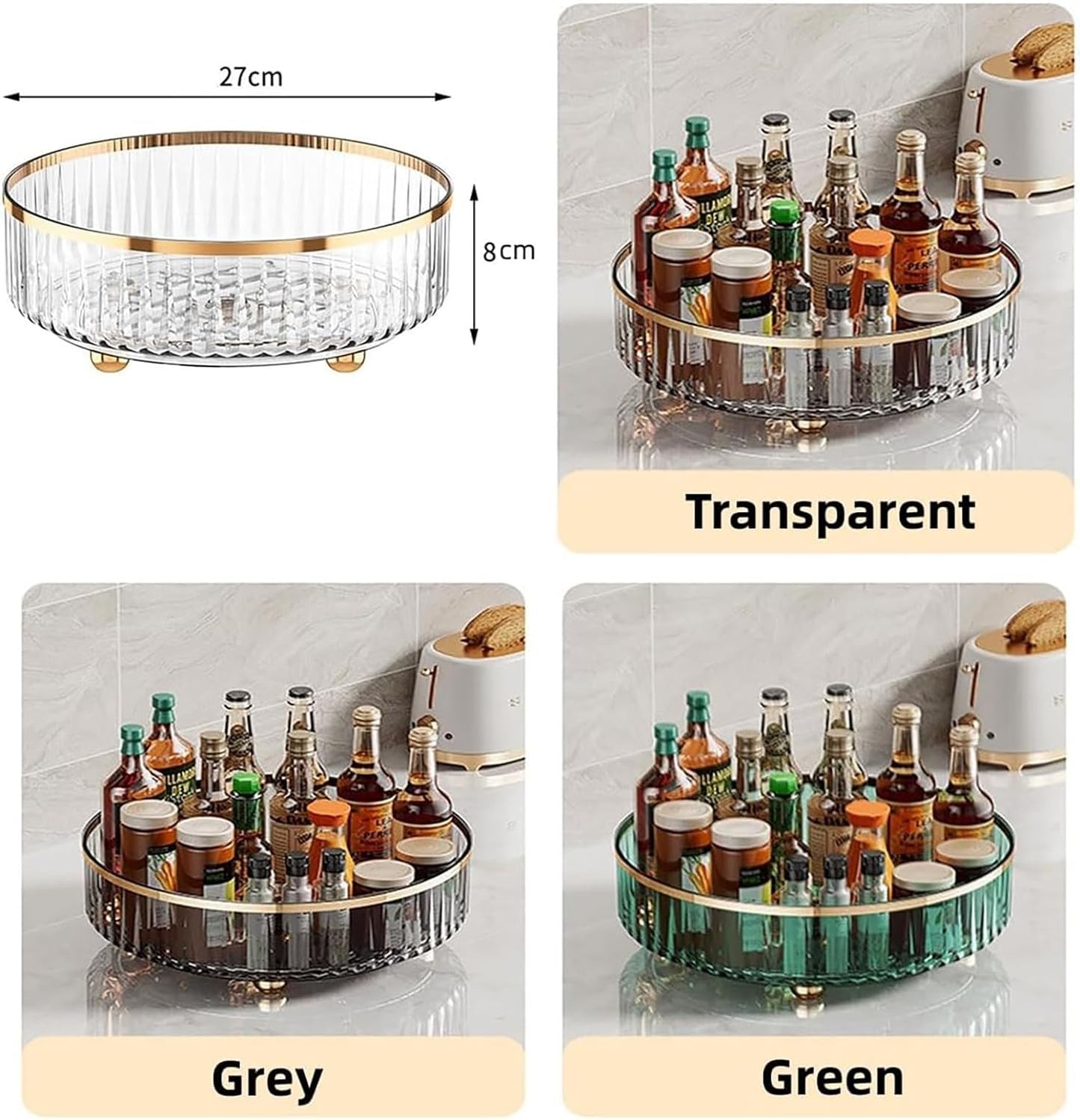 Turntable Cupboard Organizer Multi-Functional Spice Rack