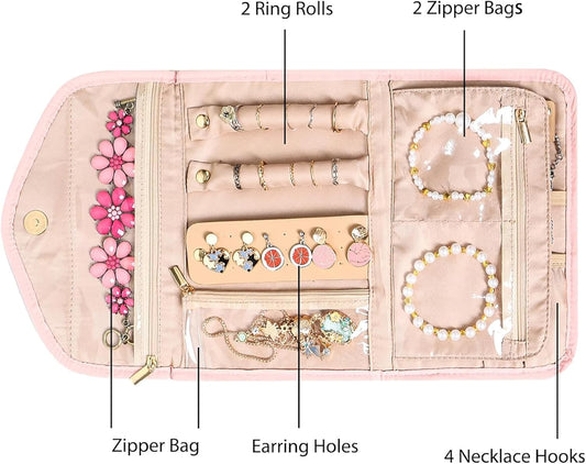 Foldable Travel Jewelry Storage Pouch