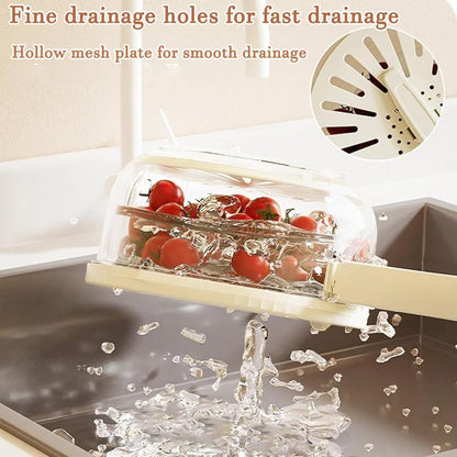 Multifunctional Draining Bowl with Foldable Handles (White)