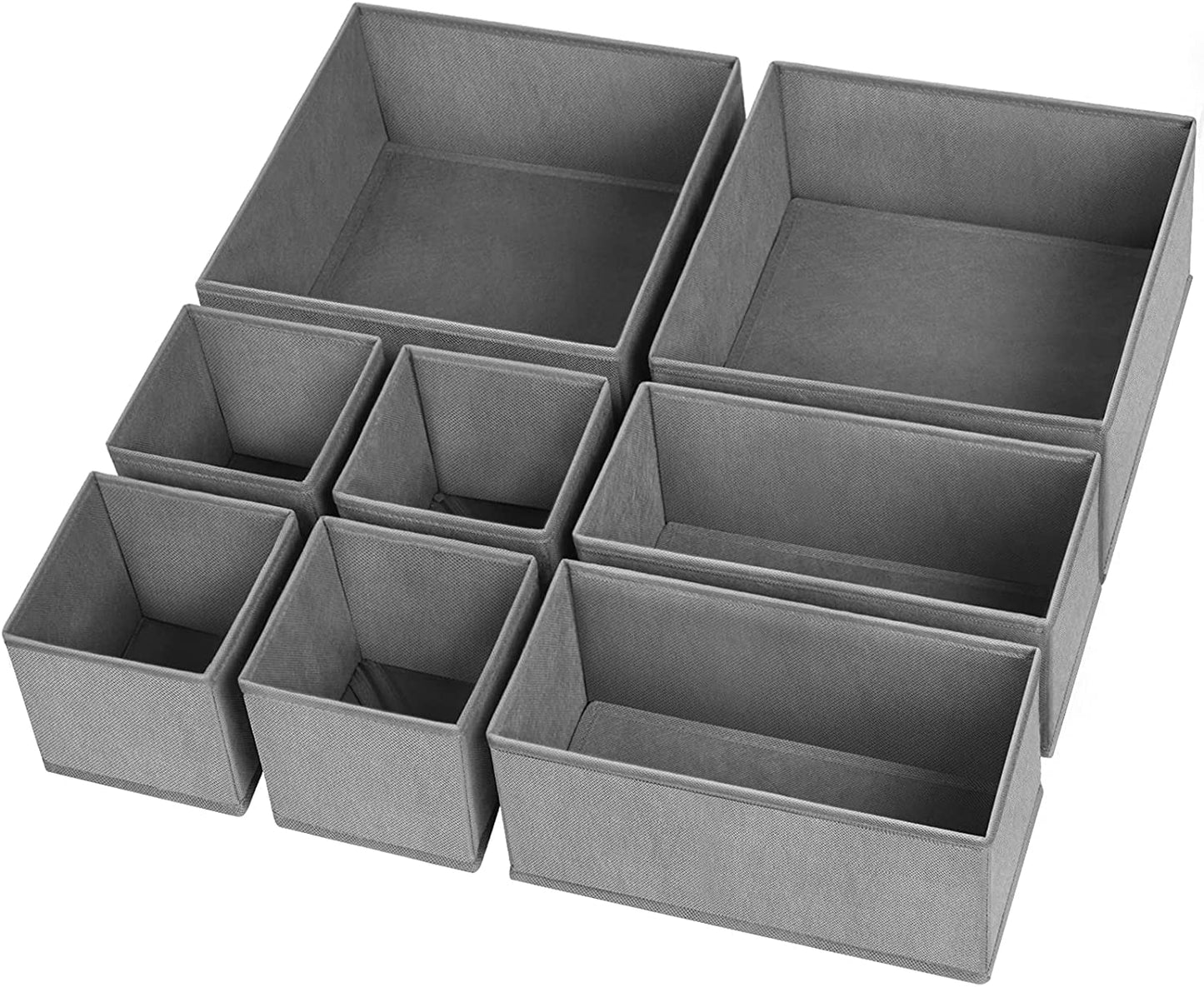 Foldable Cloth Storage Box Drawer Organizer Containers Set of 8