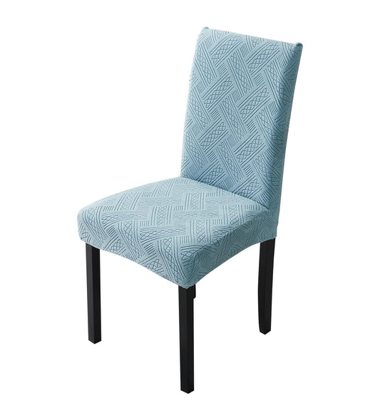 Elastic Jacquard Chair Cover (Pattern Sky Blue)