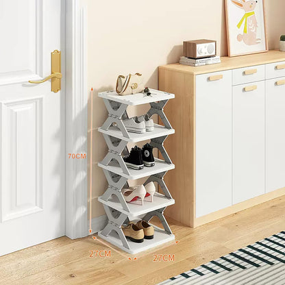 5 Tier Collapsible Shoes Stand-Grey