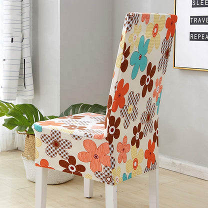 Printed Chair Cover-Cream Bunch