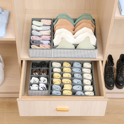 Foldable Storage Box Drawer Divider Organizer Set of 4