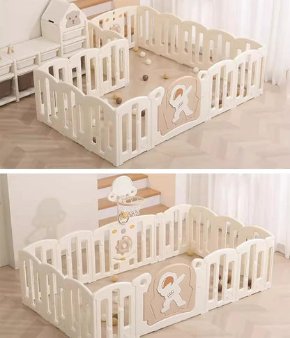 Baby Playpen Play Yard for Babies 27 Square Feet (14 Panel, Astronaut)