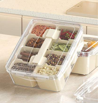 Fridge Organizer Bins with Transparent Lids (6slot)