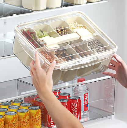 Fridge Organizer Bins with Transparent Lids (6slot)