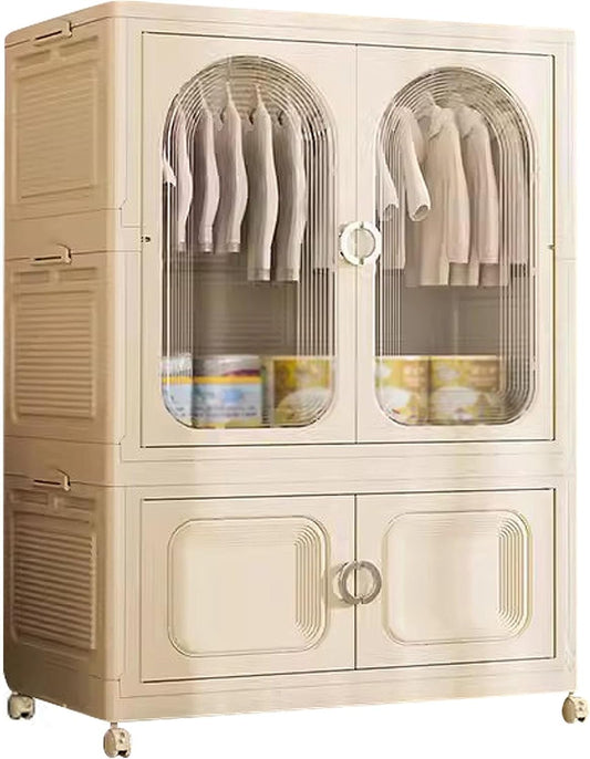 Portable Closets for Hanging Clothes 80cm (White)