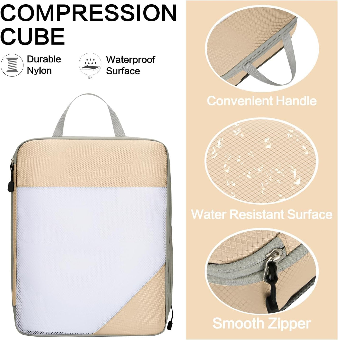 Compression Packing Cubes for Travel Set of 4