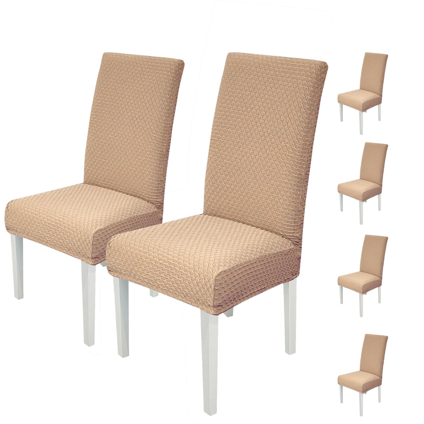 Stretchy Universal Jacquard Chair Cover-Beige