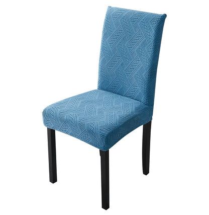 Elastic Jacquard Chair Cover (Pattern Blue)