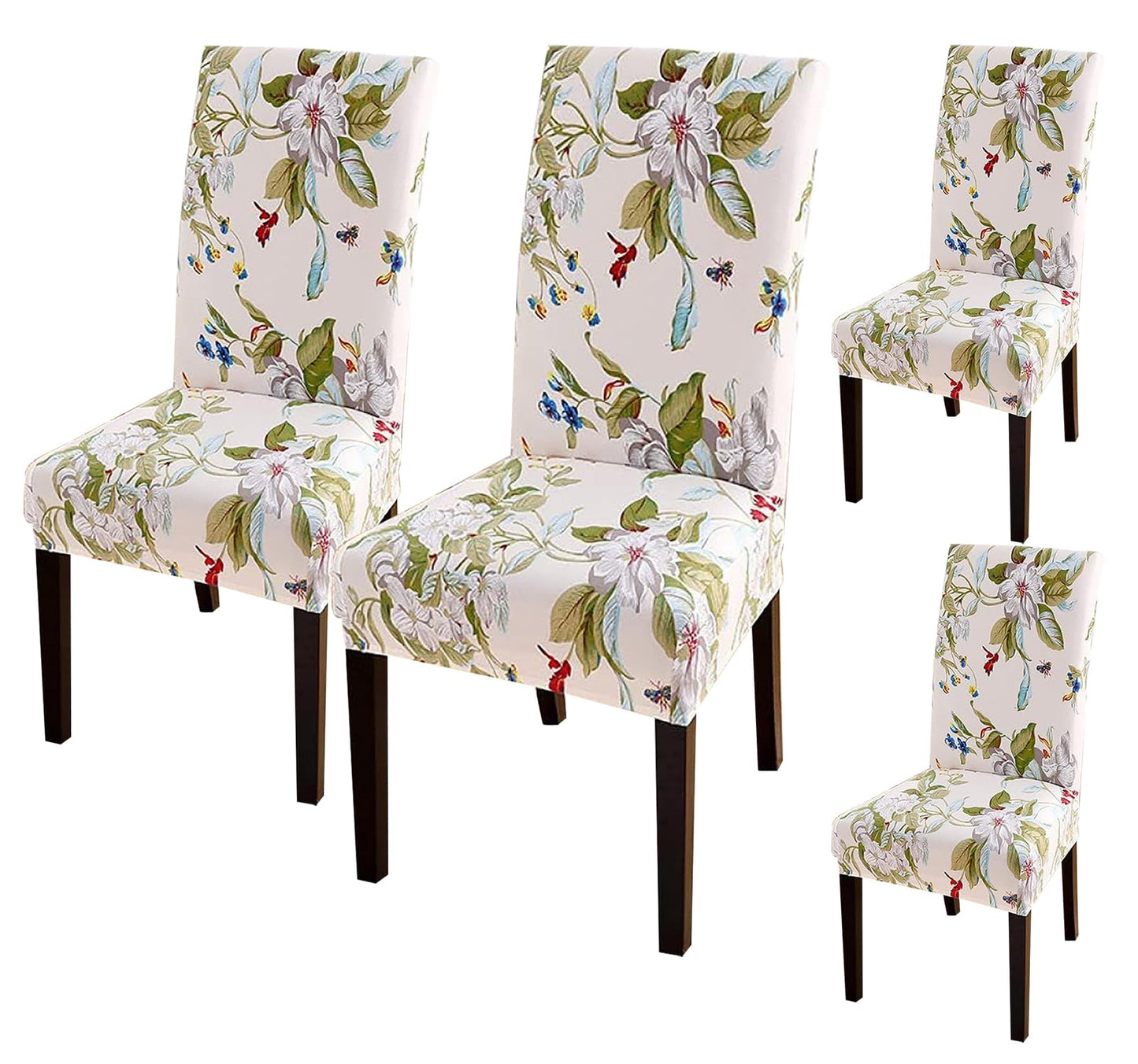 Elastic Chair Cover Stretch Removable Washable Slipcover (Cream Green Bell)