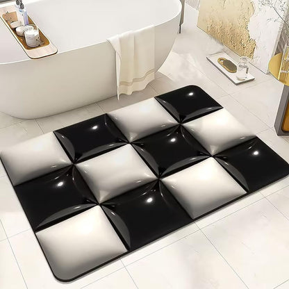 3D Shaped Bath Mat Absorbent Bath Mat Non-Slip