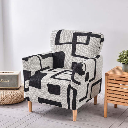 Armchair Slipcover Printed Chair Covers with Arms Stretch Club Chair Slipcover