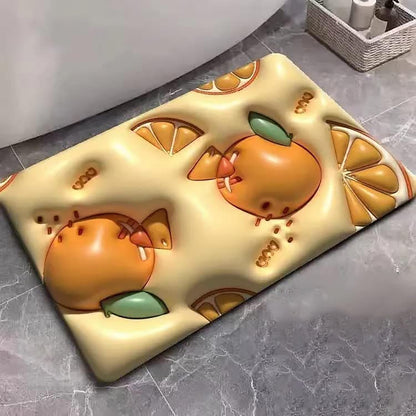 3D Shaped Bath Mat Absorbent Bath Mat Non-Slip