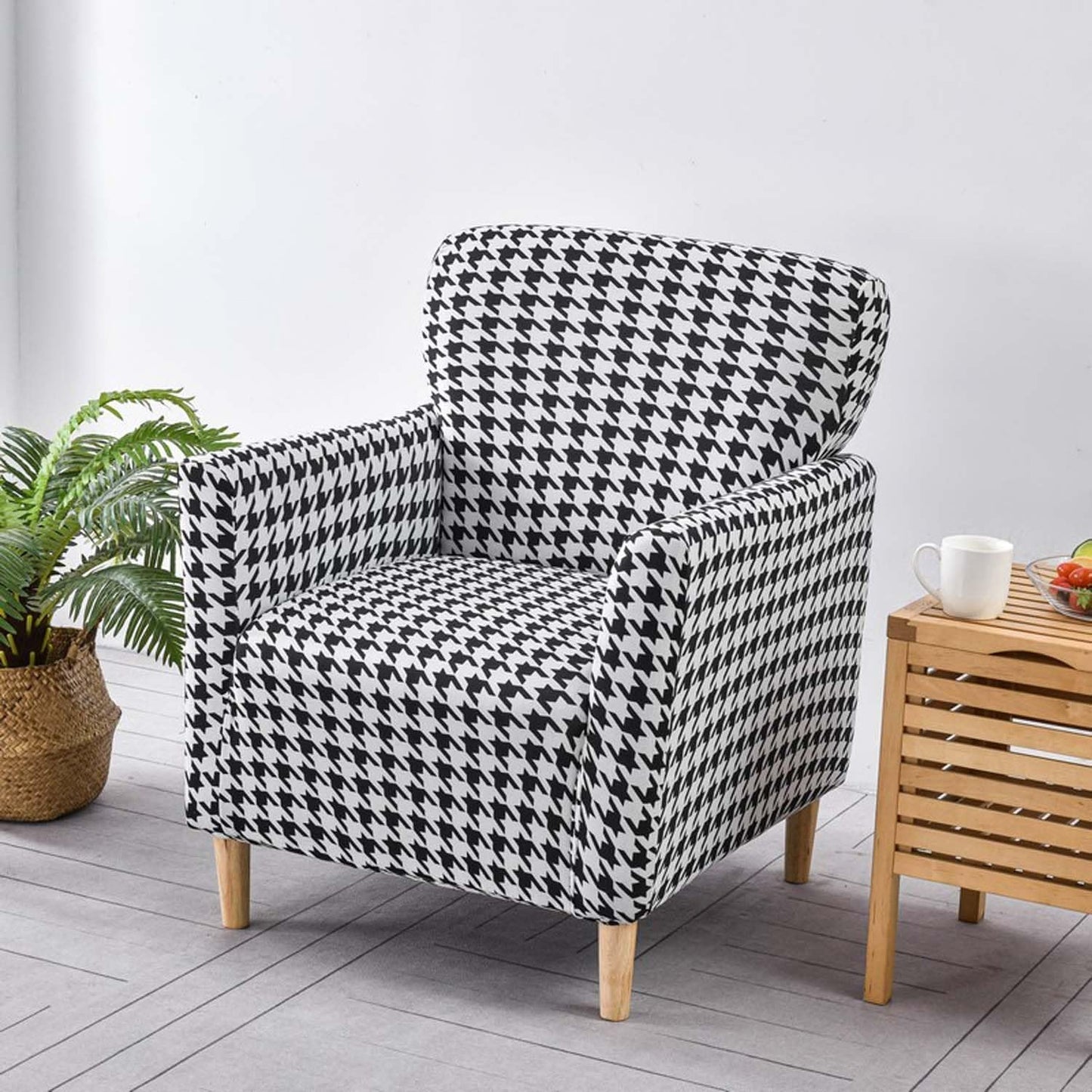 Armchair Slipcover Printed Chair Covers with Arms Stretch Club Chair Slipcover