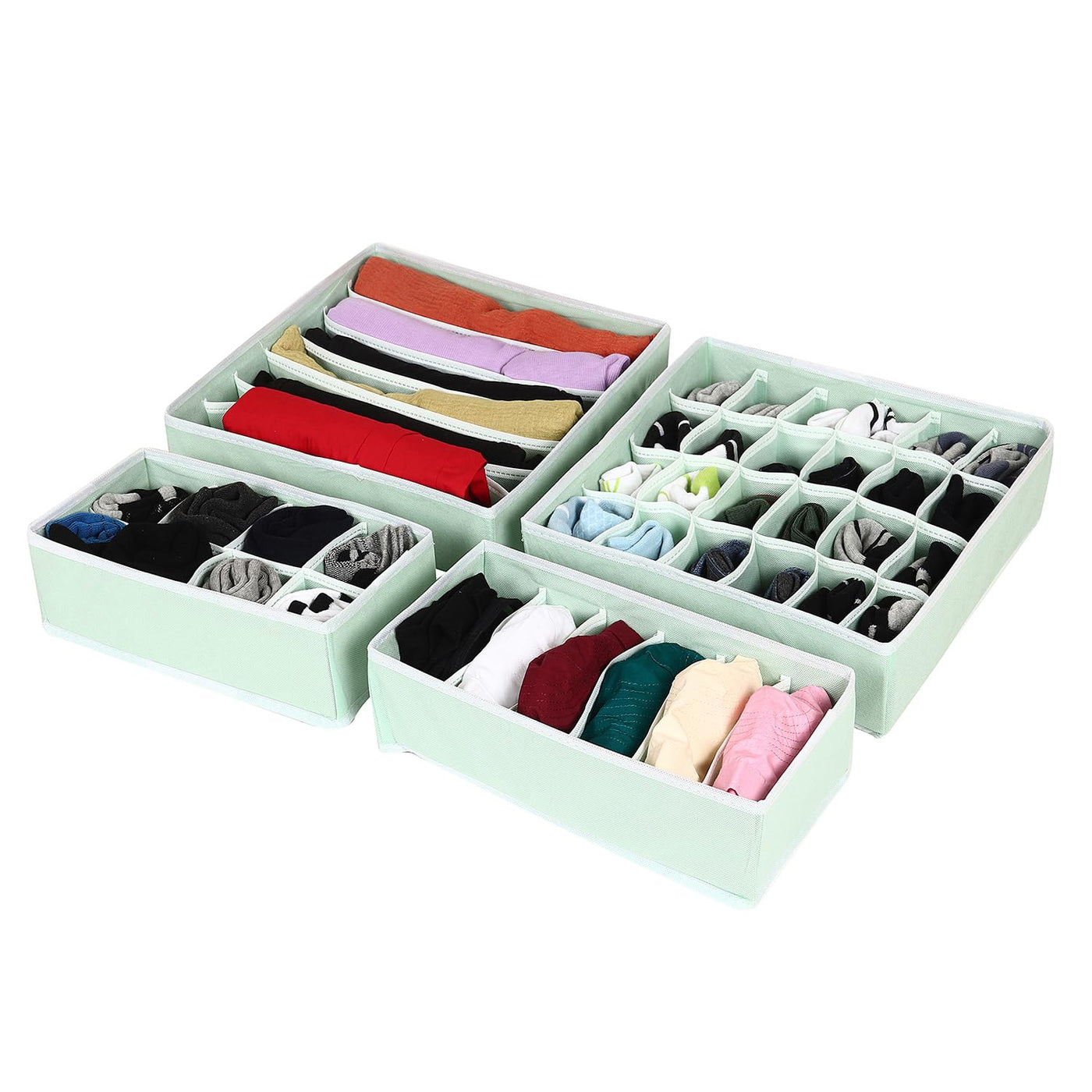 Foldable Storage Box Drawer Divider Organizer Set of 4