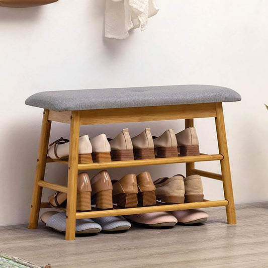 Shoe Rack Storage Bench - Bamboo