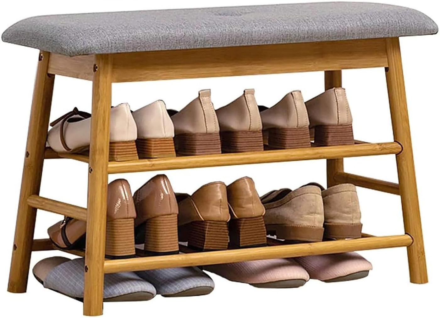 Shoe Rack Storage Bench - Bamboo