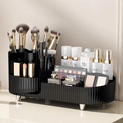 Multi Compartment Makeup Organizer-Black