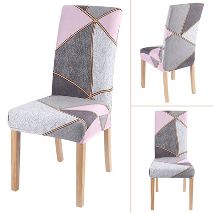 Printed Chair Cover(Grey Pink Prism)