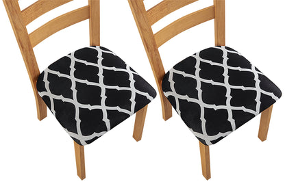 Chair Seat Covers Stretch Chair Covers (Black Diamond)