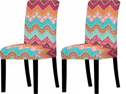 Elastic Chair Cover (Zigzag Bohemian)