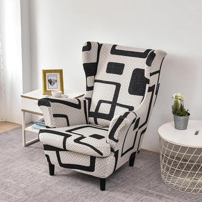 Wingback Chair Covers Slipcovers 2 Piece Armchair Covers