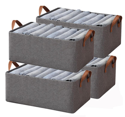 Open Storage Box Linen Closet Organizers Dark Grey