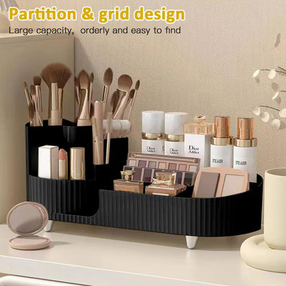 Multi Compartment Makeup Organizer-Black