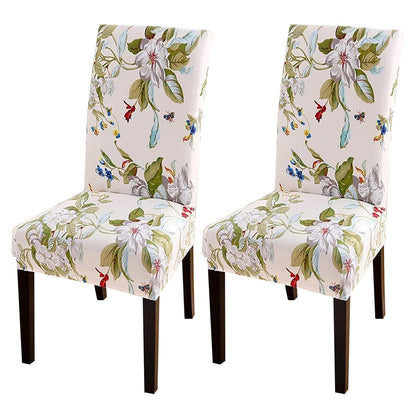 Elastic Chair Cover Stretch Removable Washable Slipcover (Cream Green Bell)