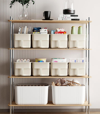 Storage Bins for Pantry Kitchen Cabinet Organizer With Wheel