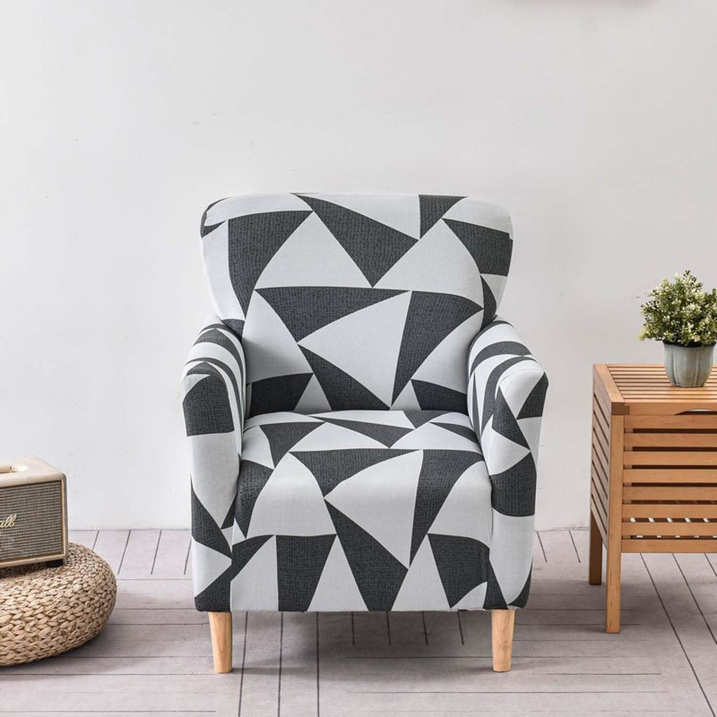 Armchair Slipcover Printed Chair Covers with Arms Stretch Club Chair Slipcover