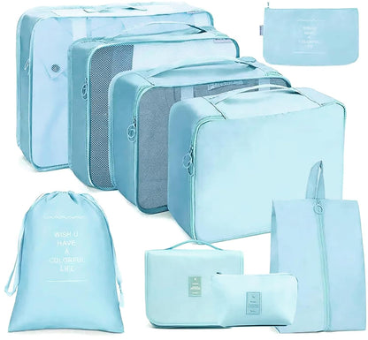 Set of 9 Packing Travel Cube Organiser