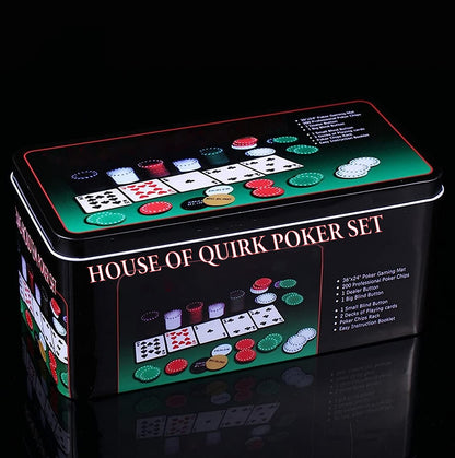 Poker Set Casino Game - 200 Poker Chips for Adult