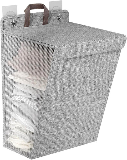 Wall Mounted Laundry Basket-Grey