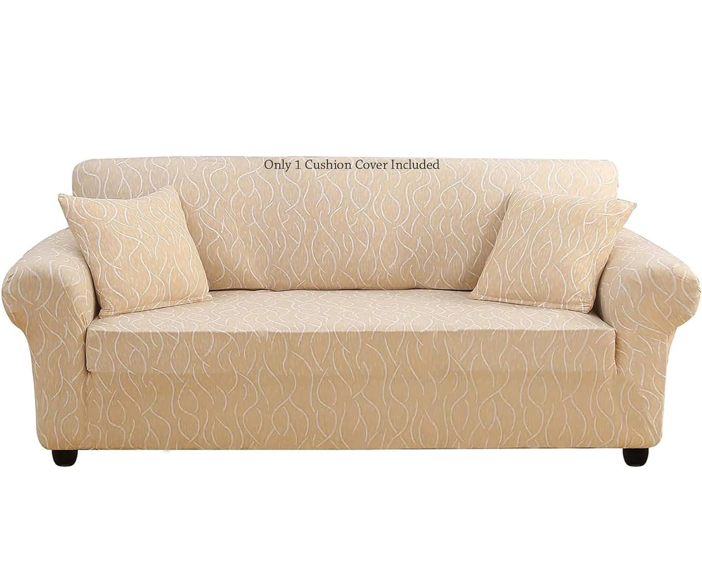 Universal Stretchable Sofa Cover-Beige Wavy