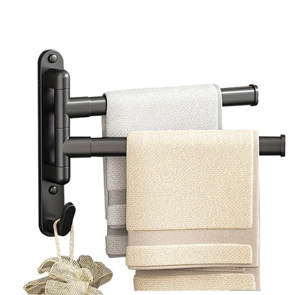 Self Adhesive Rotating Towel Rail with 2 Swivel Bars