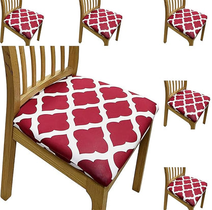 Chair Seat Covers Stretch Chair Covers (Maroon Diamond)