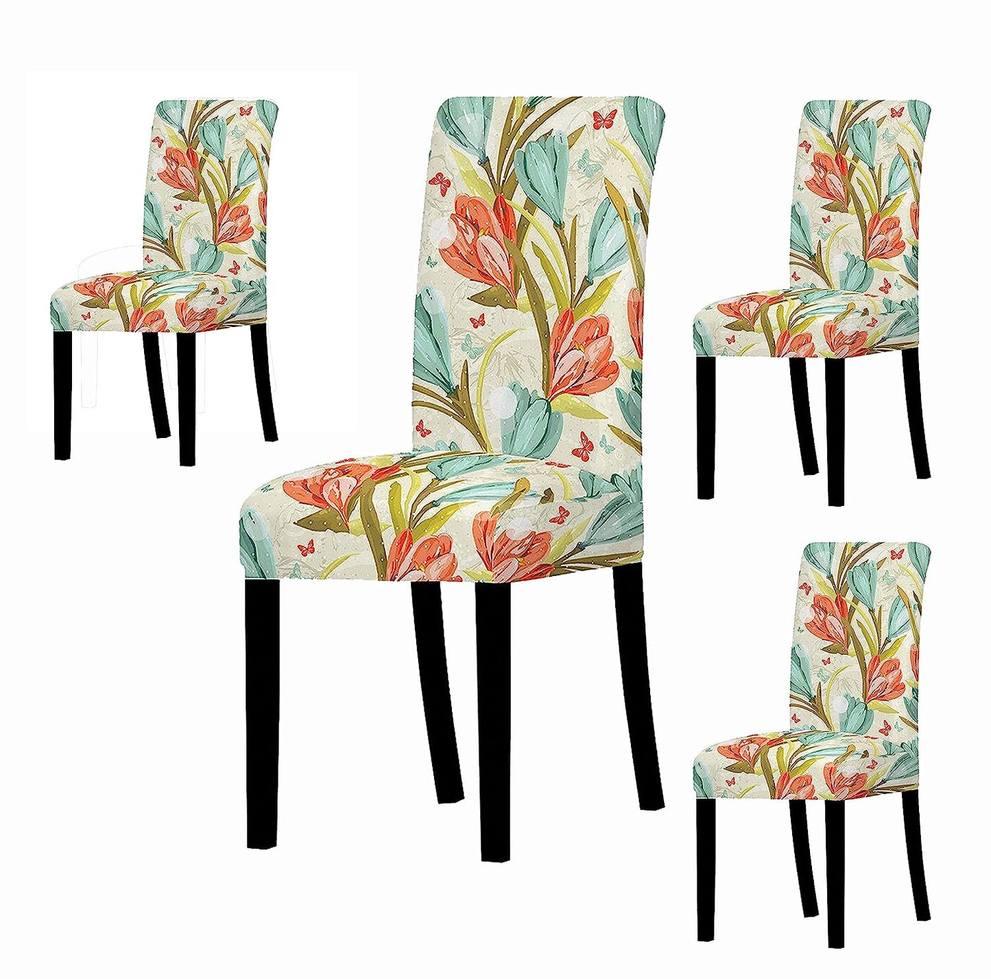 Printed Floral Chair Cover-Multi Flower