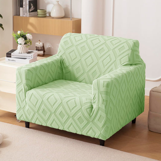 Jacquard Fabric Diamond Texture Sofa Cover 220 GSM (Green)