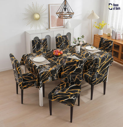 Dining Chair Cover With Table Covers Dining Table Cloth (1 Table Cover + 6 Chair Cover)