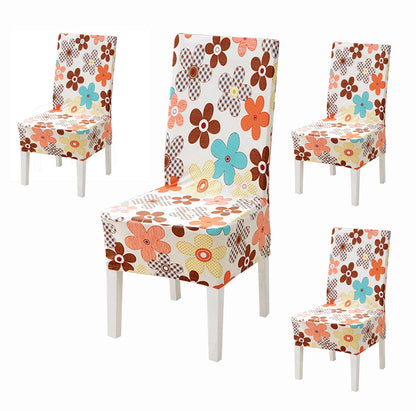 Printed Chair Cover-Cream Bunch