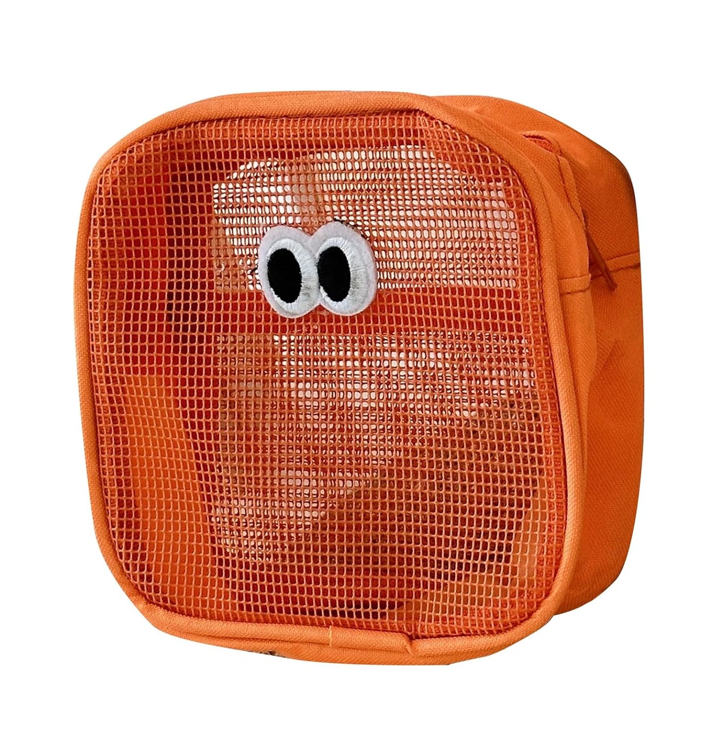 Cute Eye Mesh Cosmetic Bags- Orange